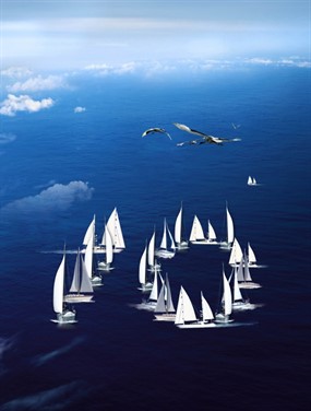 帆船海洋风光psd素材下载